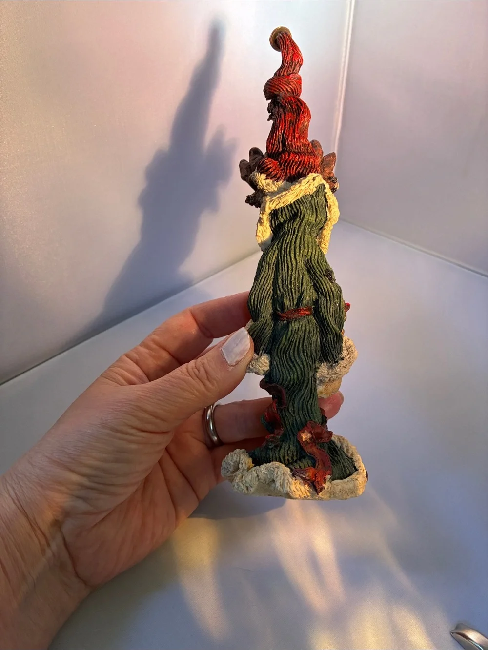 Boyds Bears Brown Moose in Red Hat with Gold Bells Holiday Figurine